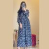 Lilly Printed Chiffon Frock with Malai Inner