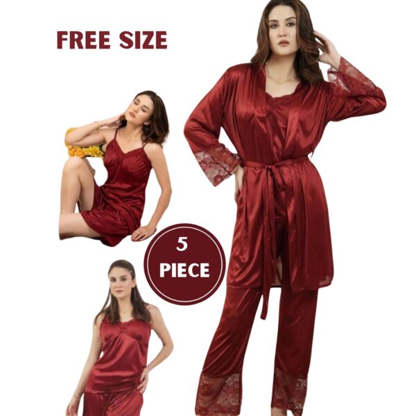 5-PIECE BRIDAL NIGHTY SET (NON-PADDED) - Image 2