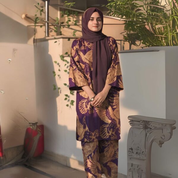 NEW BLOCK PRINT 2-PIECE SUIT IN PREMIUM LINEN - Image 4