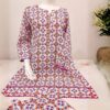 LALAZAR COTTON PRINTED 2-PIECE OUTFIT WITH LACE DETAILING - Image 3