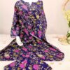 LALAZAR COTTON PRINTED 2-PIECE OUTFIT WITH LACE DETAILING - Image 2