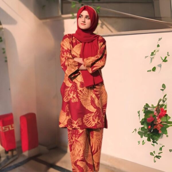 NEW BLOCK PRINT 2-PIECE SUIT IN PREMIUM LINEN