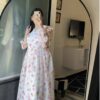 PINKISH FLORAL PRINTED FROCK - Image 3