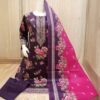 KASTURI COTTON PRINTED OUTFIT WITH LACE DETAILING - Image 2