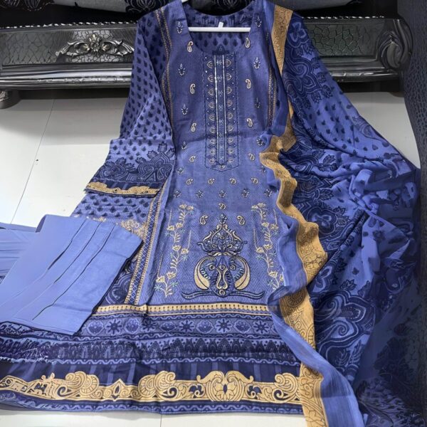 EMBROIDERED LAWN OUTFIT WITH CHIFFON DUPATTA - Image 59