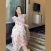 PINKISH FLORAL PRINTED FROCK - Image 2