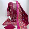 EMBROIDERED LAWN SUIT WITH MATCHING EMBROIDERED DUPATTA (B) - Image 10