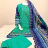 EMBROIDERED LAWN SUIT WITH MATCHING EMBROIDERED DUPATTA (B) - Image 9