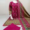 EMBROIDERED LAWN SUIT WITH MATCHING EMBROIDERED DUPATTA (B) - Image 8