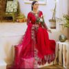 LUXURY CHIFFON ENSEMBLE – HEAVY ADDA WORK SHIRT WITH CRUSH SHARARA & NET DUPATTA - Image 2