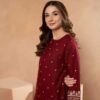 KHADDI NET EMBROIDERED 2-PIECE DRESS – ELEGANT & TIMELESS - Image 3