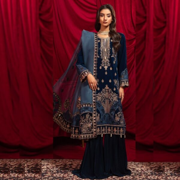 UNSTITCHED LUXURY WINTER VELVET COLLECTION – 6 EXCLUSIVE DESIGNS & COLORS - Image 12